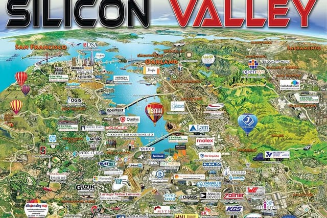 Map of Silicon Valley